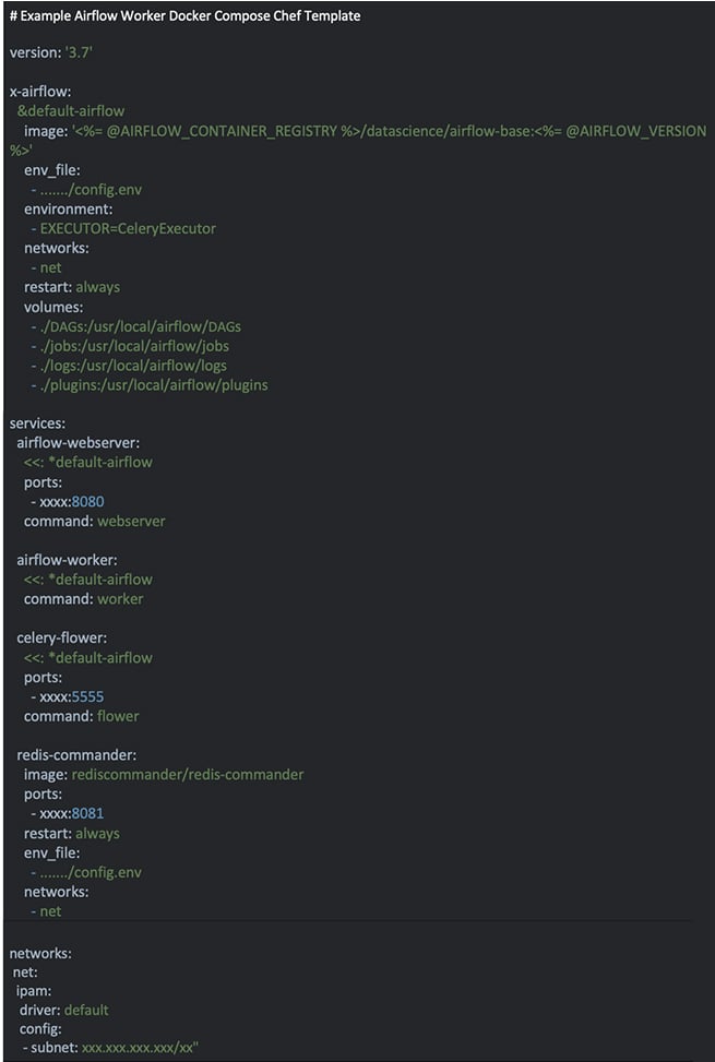 code on black background