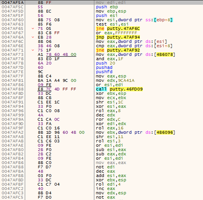 picture of code using different colors and highlights