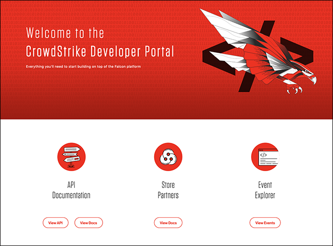 CrowdStrike dev portal UI