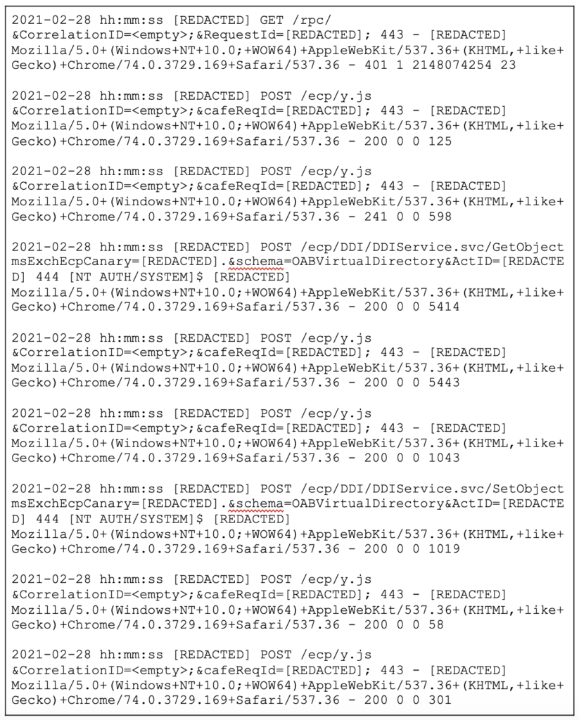 Figure 14. Log Pattern corresponding to the timestamps of the DLL and Webshell File Writes