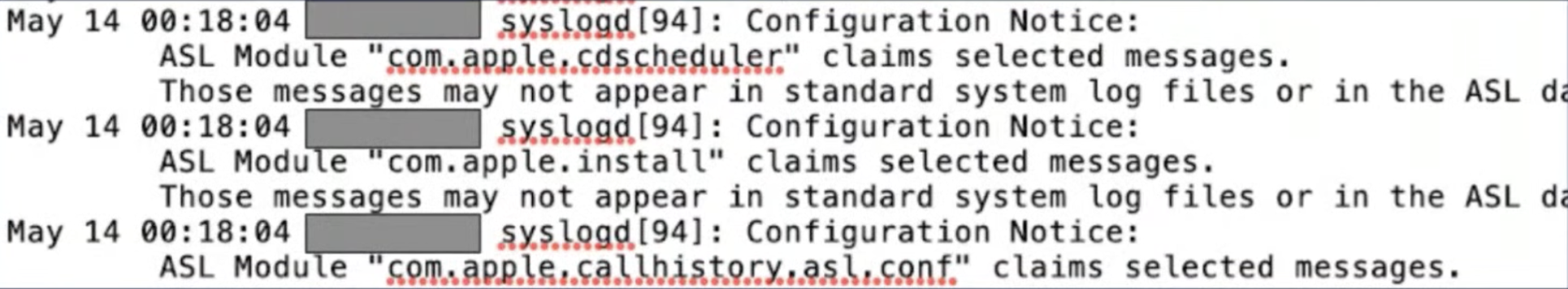 Example of Anatomy of a Log File