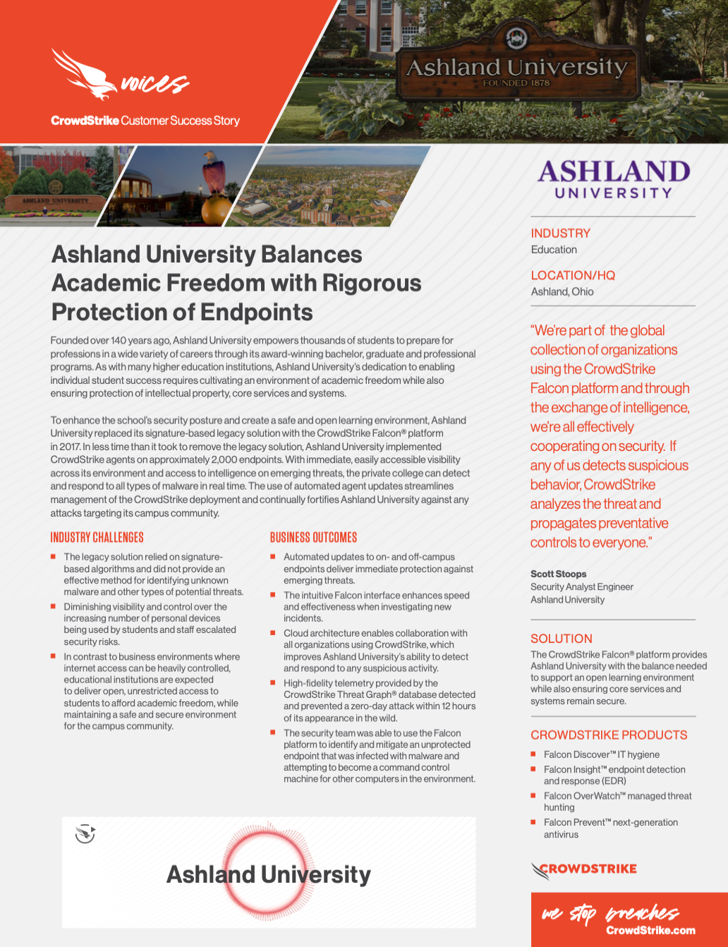 Ashland University Case Study [Download] | CrowdStrike