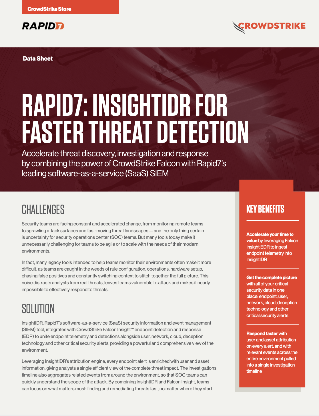 Rapid7 Insightidr Data Sheet Crowdstrike