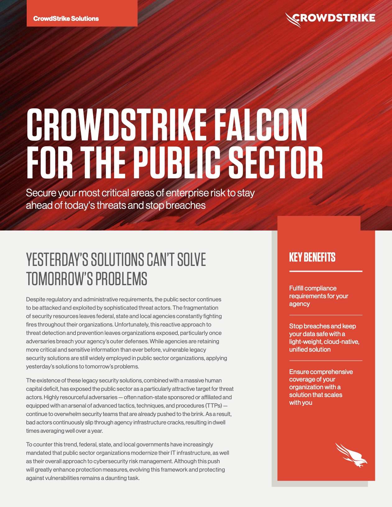 Falcon For Public Sector | Data Sheet | CrowdStrike